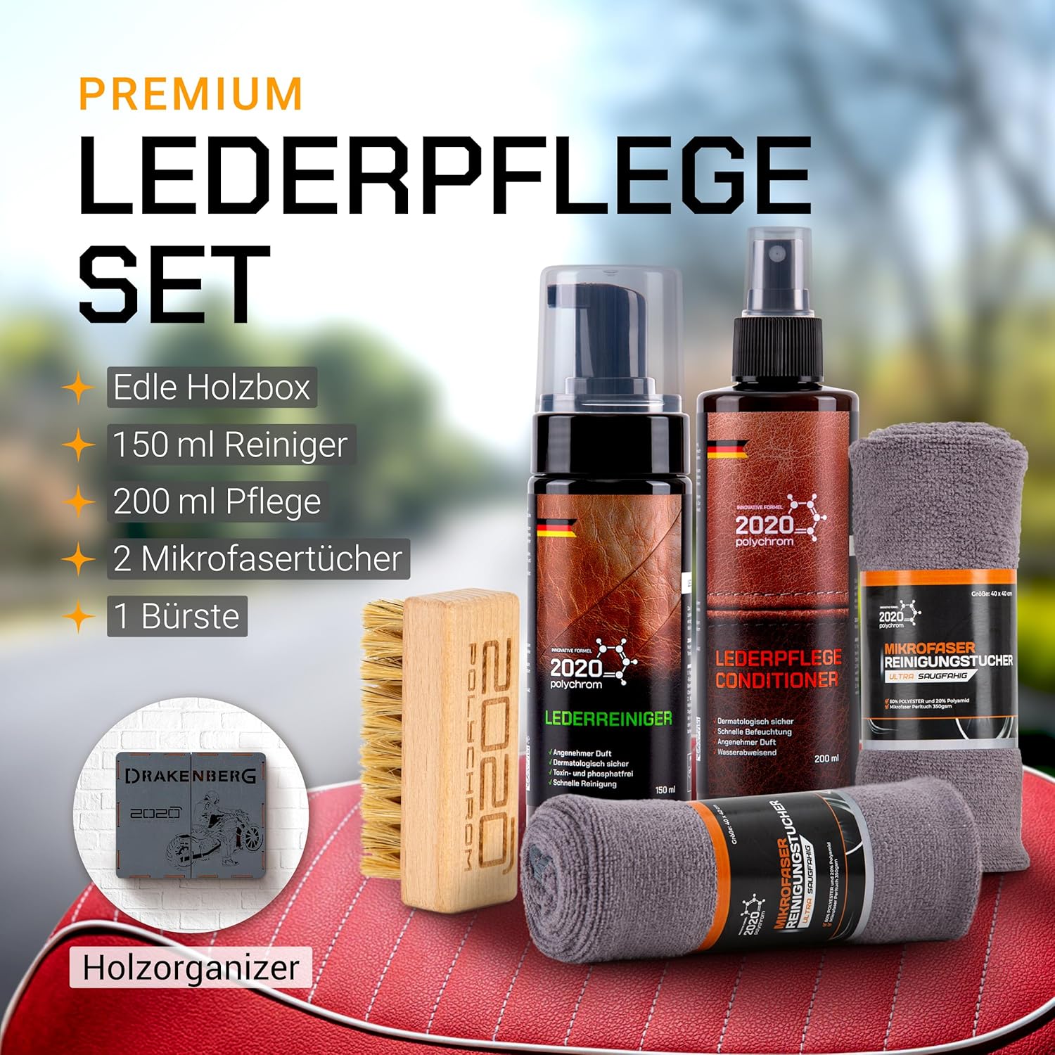 Polychrom Lederpflege Set - Motorrad