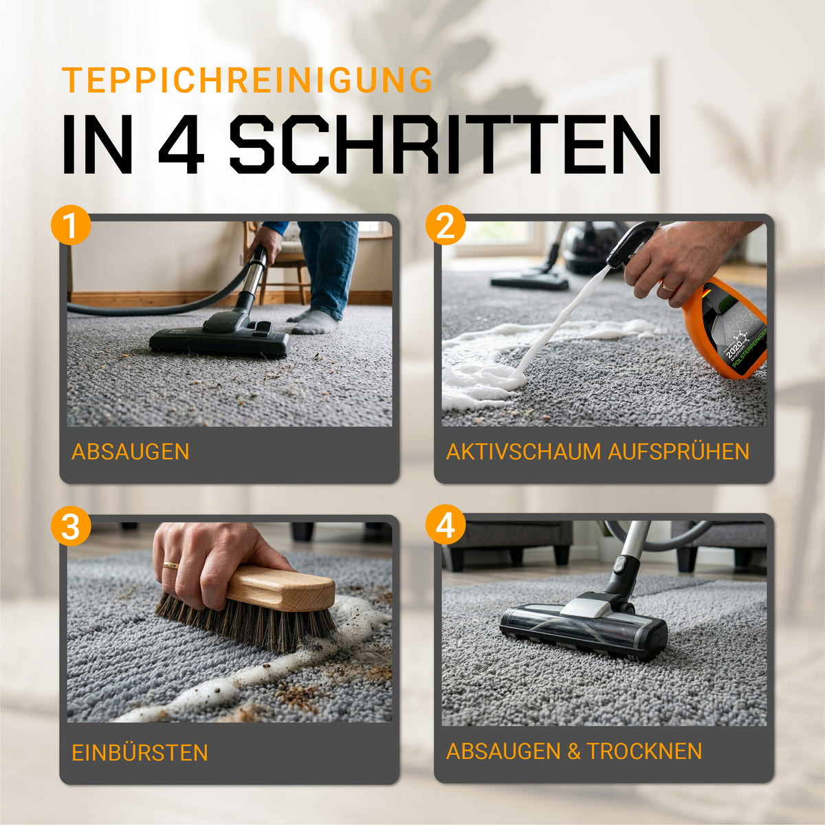 Polsterreiniger Schaum & Spray 500 ml
